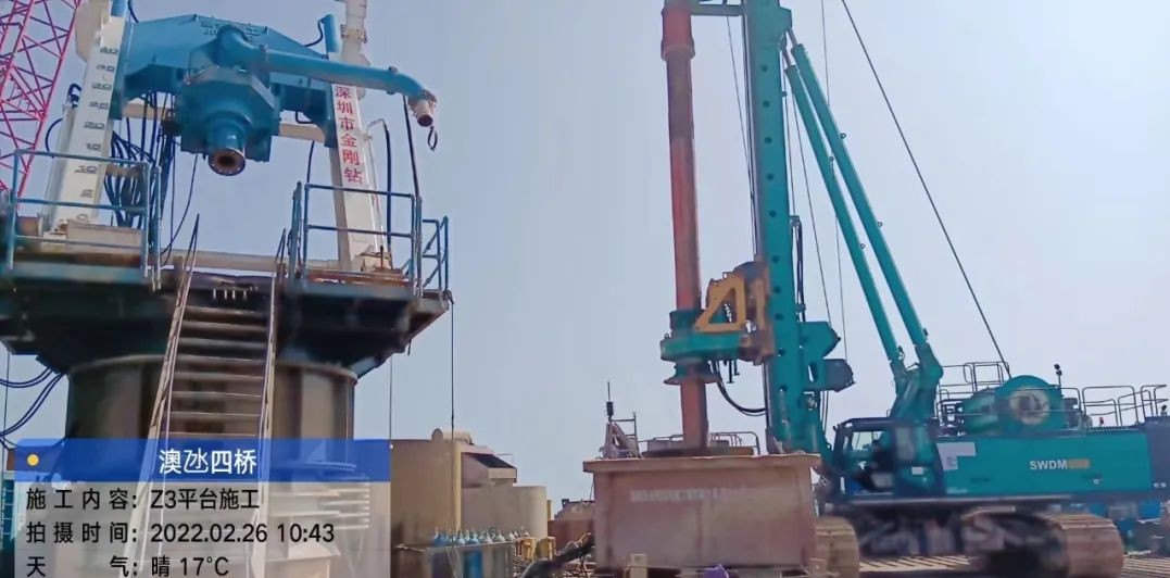 乘风破浪的旋挖钻机！bti体育智能助建澳氹第四跨海大桥