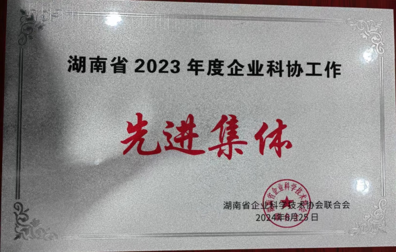 bti体育智能科协荣获湖南省2023年度“企业科协工作先进集体”